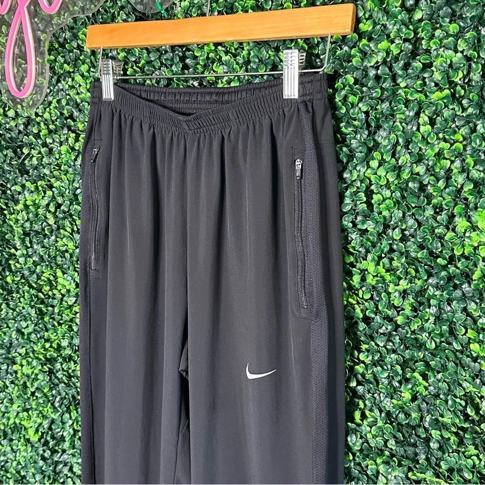Nike Training Track Running Dri-Fit Black Pants Sz M